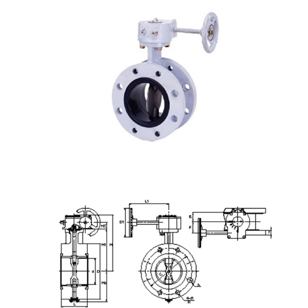 KITZ開滋齒輪型，法蘭型10K蝶閥G-10DJFU-100A