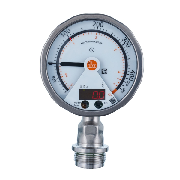 德國(guó)IFM易福門(mén)帶模擬顯示屏的齊平式壓力傳感器PG2437 PG-001-REB12-MFRKG/US/ /P