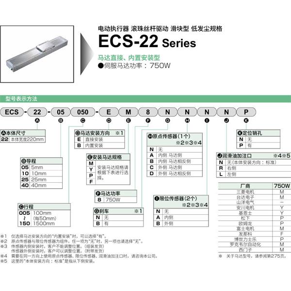 CKD喜開理電動執(zhí)行器（無馬達型）滑塊型ECS-22-40010-EM8NNNNN