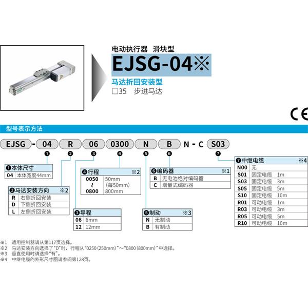 CKD喜開理電動(dòng)執(zhí)行器（無(wú)馬達(dá)型）滑塊型EJSG-04E12L0800BCN-CR03